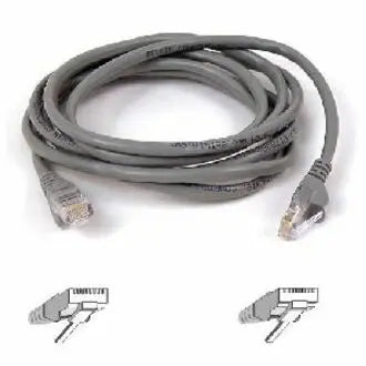 BELKIN Belkin Cat5e Patch Cable - RJ-45 Male - RJ-45 Male - 8ft - Gray - A3L791-08