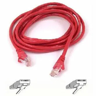 BELKIN Belkin Cat6 UTP Patch Cable - RJ-45 Male - RJ-45 Male - 2ft - Red - A3L980-02-RED-S