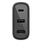 BELKIN BELKIN Connect 46.5W Multi-Port Power Hub for USB-C Laptop or Nintendo Switch, 3 Ports, Black - AVC010TTBK