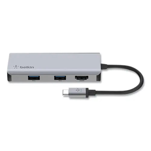 BELKIN BELKIN Connect 5-in-1 Multiport Adapter Hub, Gray - PVC002BTSGY