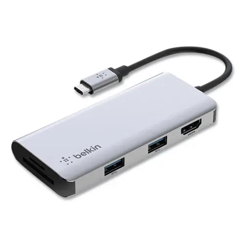 BELKIN BELKIN Connect 5-in-1 Multiport Adapter Hub, Gray - PVC002BTSGY