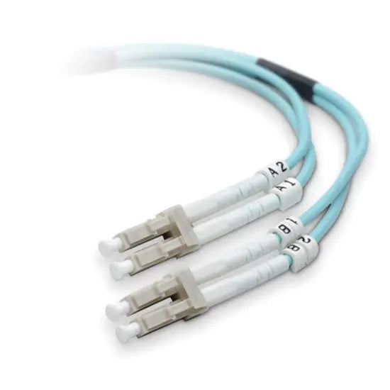 BELKIN Belkin Fiber Optic Duplex Patch Cable - LC Male - LC Male - 6.56ft - Aqua - F2F402LL-02M-G