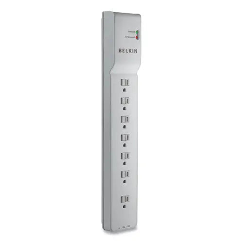 BELKIN BELKIN Home/Office Surge Protector, 7 AC Outlets, 12 ft Cord, 2,160 J, White - BE107200-12