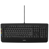 BELKIN Belkin KVM Remote Control With Integrated Keyboard - Cable Connectivity - USB Interface - Rugged - KVM Switch - Mechanical Keyswitch - Black - TAA Compliant - F1DN008KBD