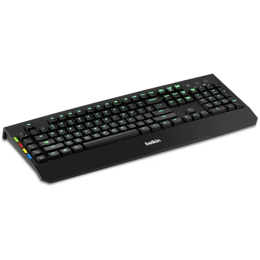 BELKIN Belkin KVM Remote Control With Integrated Keyboard - Cable Connectivity - USB Interface - Rugged - KVM Switch - Mechanical Keyswitch - Black - TAA Compliant - F1DN008KBD