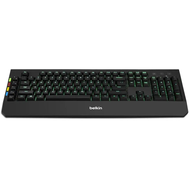 BELKIN Belkin KVM Remote Control With Integrated Keyboard - Cable Connectivity - USB Interface - Rugged - KVM Switch - Mechanical Keyswitch - Black - TAA Compliant - F1DN008KBD