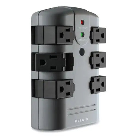 BELKIN BELKIN Pivot Plug Surge Protector, 6 AC Outlets, 1,080 J, Gray - BP106000