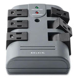 BELKIN BELKIN Pivot Plug Surge Protector, 6 AC Outlets, 1,080 J, Gray - BP106000