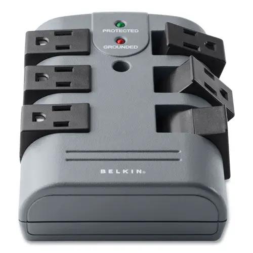 BELKIN BELKIN Pivot Plug Surge Protector, 6 AC Outlets, 1,080 J, Gray - BP106000