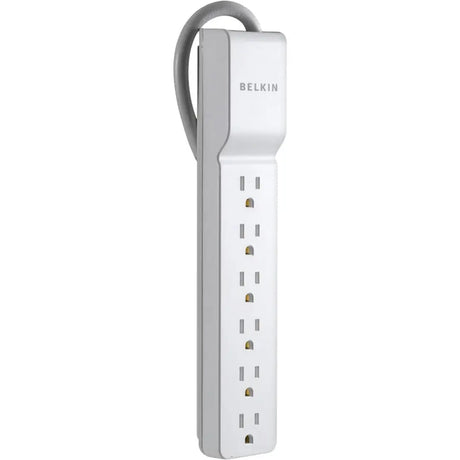 BELKIN Belkin&reg; Home/Office Series Surge Protector With 6 Outlets, 2.5' Cord - Receptacles: 6 - 555J - BE106000-2.5