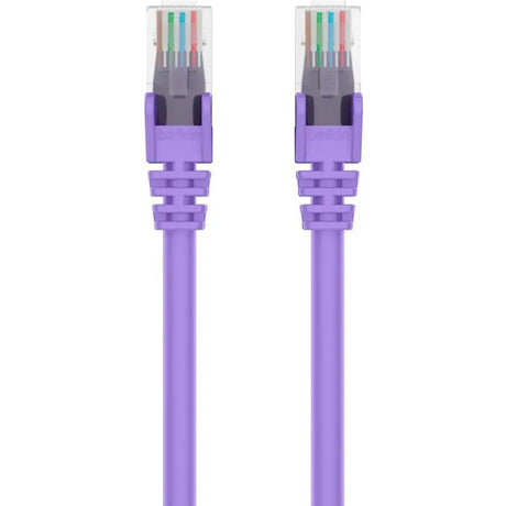 BELKIN Belkin RJ45 Category 6 Snagless Patch Cable - 15 ft Category 6 Network Cable for Network Device, Notebook, Desktop Computer, Modem, Router - First End: 1 x RJ-45 Network - Male - Second End: 1 x RJ-45...  - A3L980-15-PUR-S