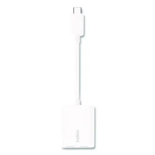 BELKIN BELKIN RockStar USB-C Audio + Charge Adapter, White - F7U081BTWH