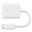 BELKIN BELKIN RockStar USB-C Audio + Charge Adapter, White - F7U081BTWH