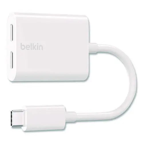 BELKIN BELKIN RockStar USB-C Audio + Charge Adapter, White - F7U081BTWH