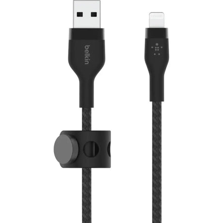 BELKIN Belkin USB-A Cable with Lightning Connector - 3.28 ft Lightning/USB Data Transfer Cable for iPhone, iPad, iPod, iPad Pro, iPad Air - First End: 1 x USB Type A - Male - Second End: 1 x Lightning - Male...  - CAA010BT1MBK
