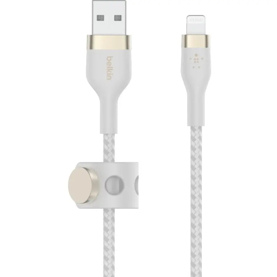 BELKIN Belkin USB-A Cable with Lightning Connector - 6.56 ft Lightning/USB Data Transfer Cable for iPhone, iPad, iPod, iPad Air, iPad Pro - First End: 1 x USB Type A - Male - Second End: 1 x Lightning - Male...  - CAA010BT2MWH