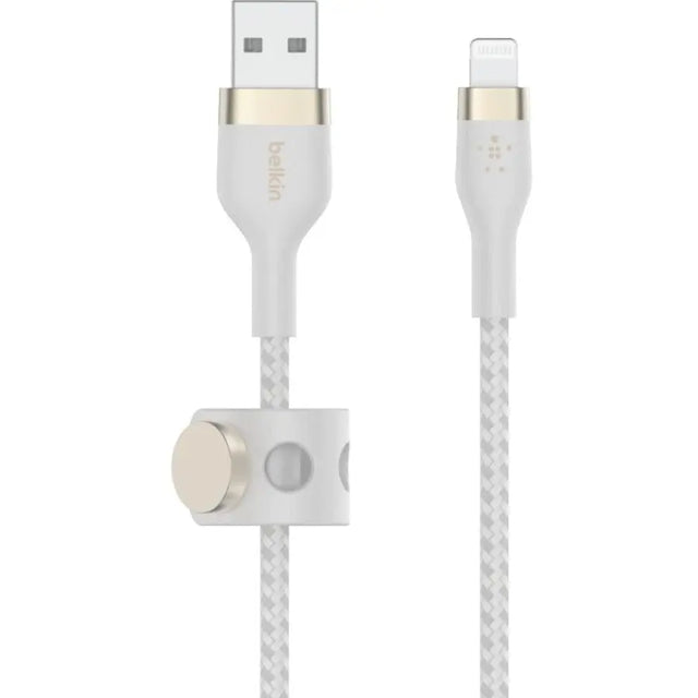 BELKIN Belkin USB-A Cable with Lightning Connector - 9.84 ft Lightning/USB Data Transfer Cable for iPhone, iPad, iPod, iPad Pro, iPad Air - First End: 1 x USB Type A - Male - Second End: 1 x Lightning - Male...  - CAA010BT3MWH