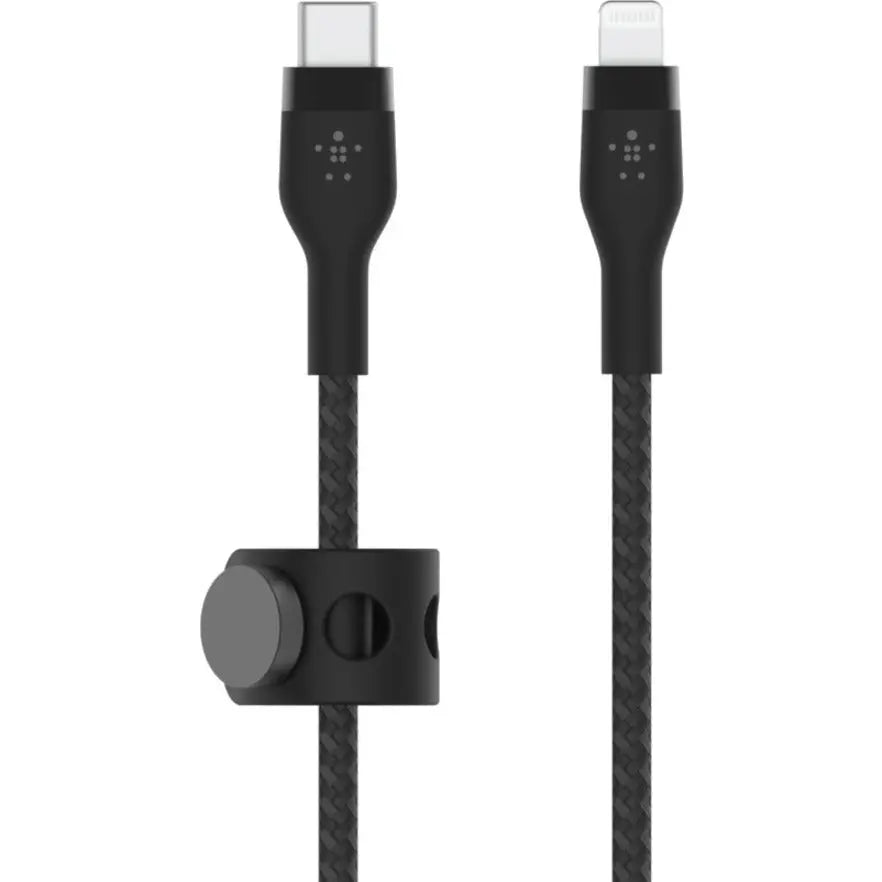 Belkin USB-C Cable with Lightning Connector - 6.56 ft Lightning/USB Data Transfer Cable for iPhone, iPad, iPod, iPad Pro, iPad Air - First End: 1 x USB Type C - Male - Second End: 1 x Lightning - Male...  - CAA011BT2MBK BELKIN