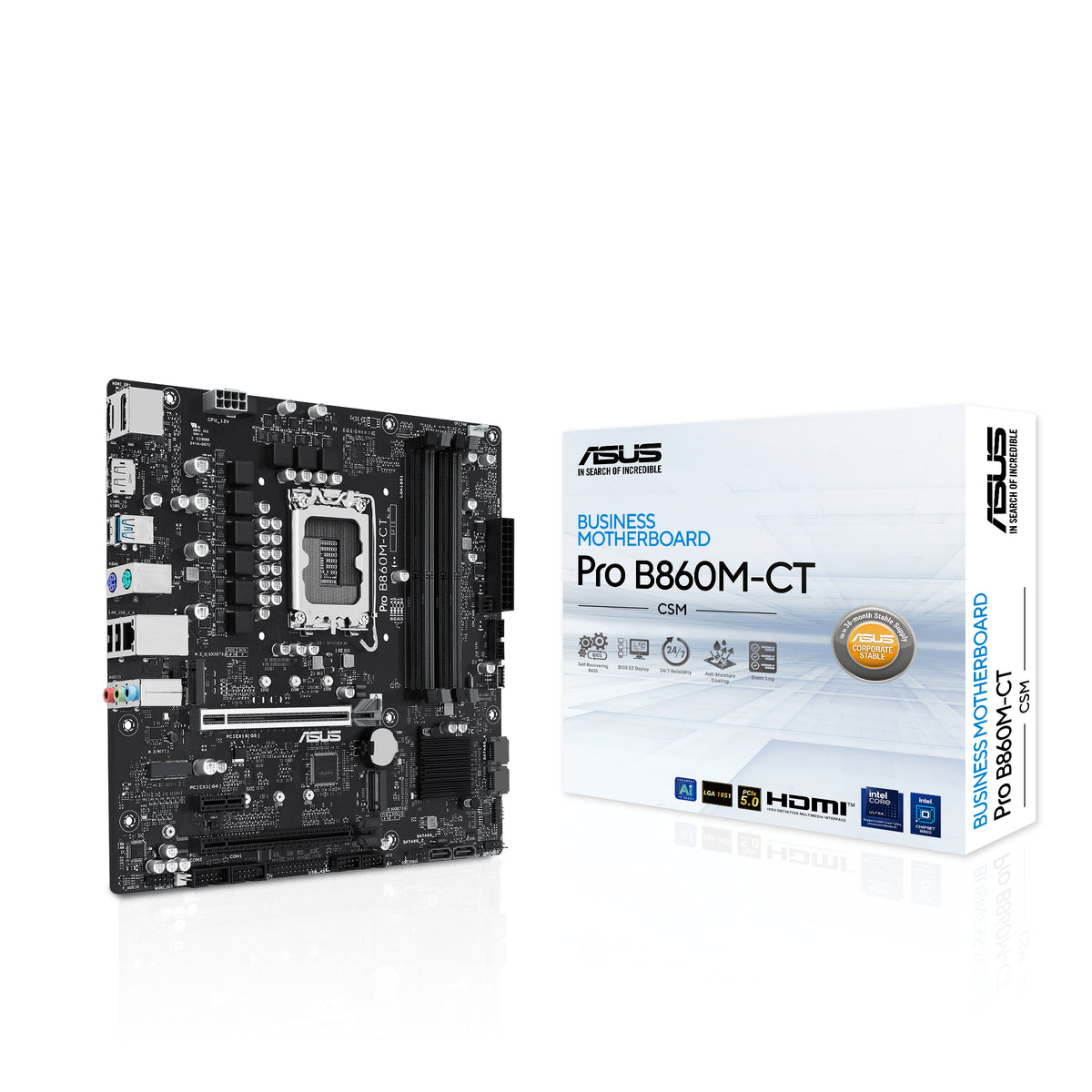 ASUS PRO B860M-CT-CSM Intel B860 LGA 1851 (Socket V1) micro ATX - PRO B860M-CT-CSM