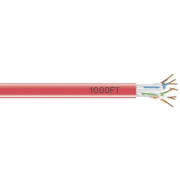 BLACK BOX Black Box GigaTrue 550 Cat.6 Bulk Cable - Bare Wire - Bare Wire - 1000ft - Red - EYN868A-PB-1000
