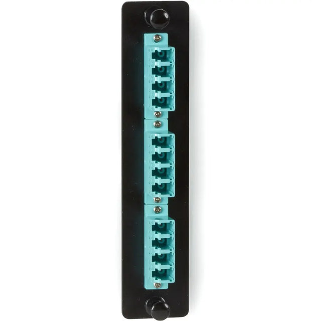 BLACK BOX Black Box Network Patch Panel - 12 Port(s) - 12 x Duplex - Aqua - JPM456C
