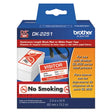 BROTHER BROTHER Continuous Paper Label Tape, 2.4" x 50 ft, Black/White - DK2251