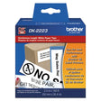 BROTHER BROTHER Continuous Paper Label Tape, 2" x 100 ft, Black/White - DK2223