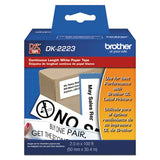 BROTHER BROTHER Continuous Paper Label Tape, 2" x 100 ft, Black/White - DK2223