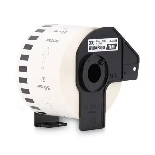 BROTHER BROTHER Continuous Paper Label Tape, 2" x 100 ft, Black/White - DK2223