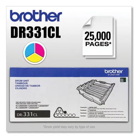BROTHER BROTHER  Drum Unit, 25,000 Page-Yield, Black/Cyan/Magenta/Yellow - DR331CL