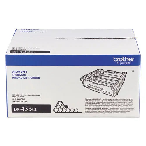 BROTHER BROTHER  Drum Unit, 50,000 Page-Yield, Black/Cyan/Magenta/Yellow - DR433CL