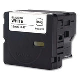 BROTHER BROTHER Genuine P-Touch BTAG Label Tapes, 0.47" x 13.1 ft, Black on White - BTAG231
