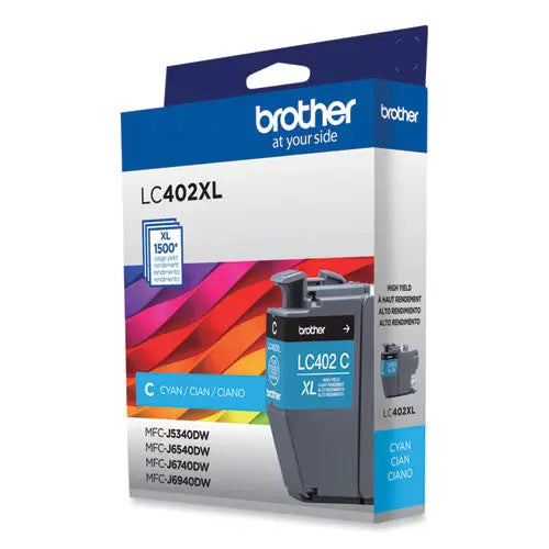 BROTHER BROTHER  High-Yield Ink, 1,500 Page-Yield, Cyan - LC402XLCS