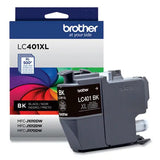 BROTHER BROTHER  High-Yield Ink, 500 Page-Yield, Black - LC401XLBKS