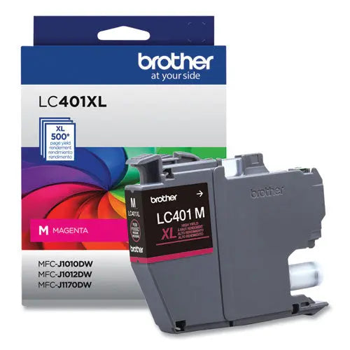 BROTHER BROTHER  High-Yield Ink, 500 Page-Yield, Magenta - LC401XLMS