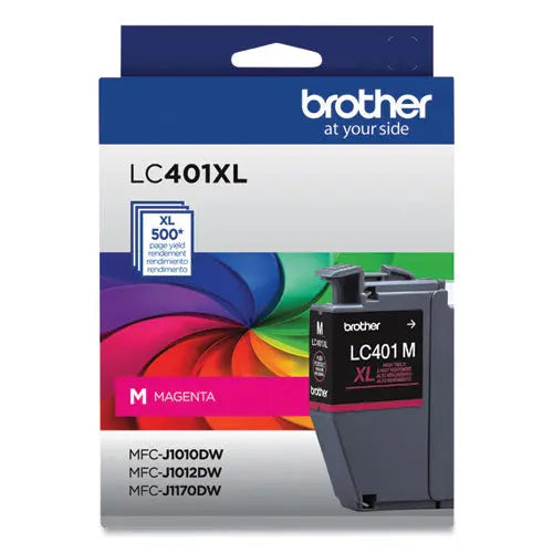 BROTHER BROTHER  High-Yield Ink, 500 Page-Yield, Magenta - LC401XLMS