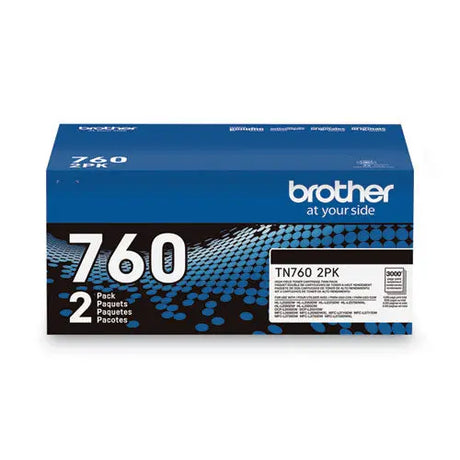 BROTHER BROTHER  High-Yield Toner, 3,000 Page-Yield, Black, 2/Pack - TN7602PK