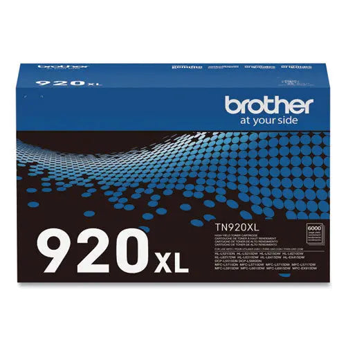 BROTHER BROTHER  High-Yield Toner, 6,000 Page-Yield, Black - TN920XL