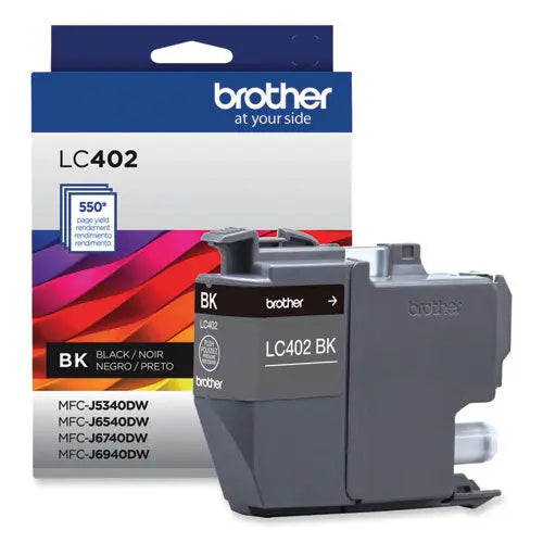 BROTHER BROTHER  Ink, 550 Page-Yield, Black - LC402BKS