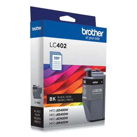 BROTHER BROTHER  Ink, 550 Page-Yield, Black - LC402BKS