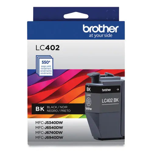 BROTHER BROTHER  Ink, 550 Page-Yield, Black - LC402BKS