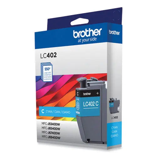 BROTHER BROTHER  Ink, 550 Page-Yield, Cyan - LC402CS