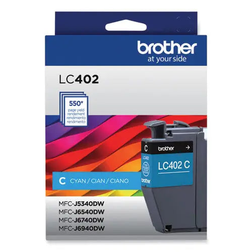 BROTHER BROTHER  Ink, 550 Page-Yield, Cyan - LC402CS