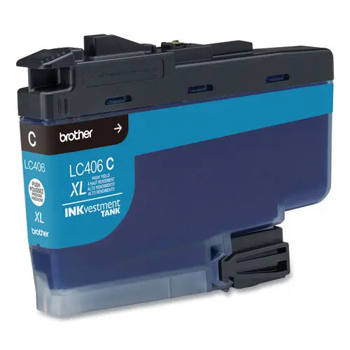 BROTHER BROTHER  INKvestment High-Yield Ink, 5,000 Page-Yield, Cyan - LC406XLCS