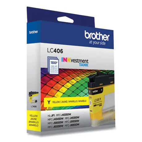 BROTHER BROTHER  INKvestment Ink, 1,500 Page-Yield, Yellow - LC406YS