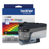 BROTHER BROTHER  INKvestment Ink, 3,000 Page-Yield, Black - LC406BKS
