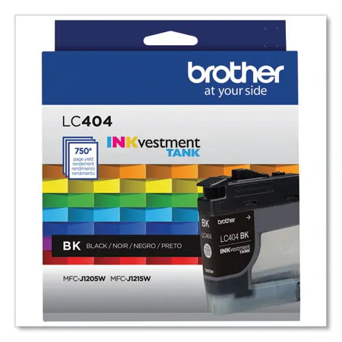 BROTHER BROTHER  INKvestment Ink, 750 Page-Yield, Black - LC404BKS