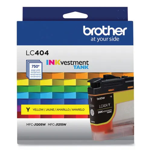 BROTHER BROTHER  INKvestment Ink, 750 Page-Yield, Yellow - LC404YS