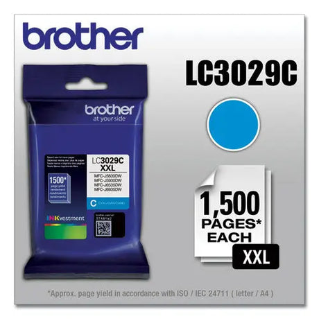 BROTHER BROTHER  INKvestment Super High-Yield Ink, 1,500 Page-Yield, Cyan - LC3029C
