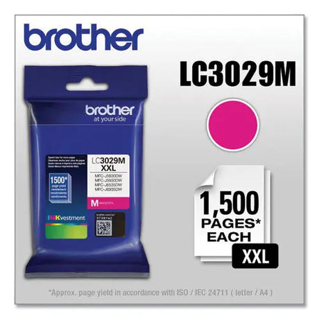 BROTHER BROTHER  INKvestment Super High-Yield Ink, 1,500 Page-Yield, Magenta - LC3029M